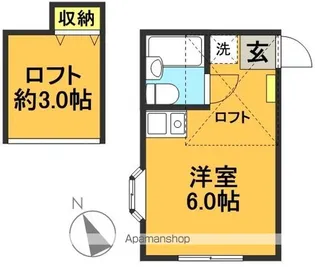 グランドールM【201号室】の間取り