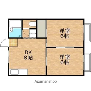 大道コーポ【206号室】の間取り