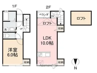 ヴィラ・アンソレイエ高松東【A-5号室】の間取り