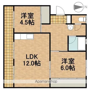 コーポラス三輪Ⅰ【1階】の間取り