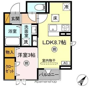 エストレアA【1階】の間取り