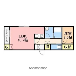 フローリッシュKAMIFURU【2階】の間取り