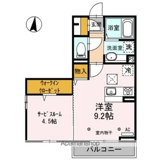 カーサ アピオ A【103号室】の間取り