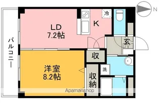 エピナール北久保【4階】の間取り