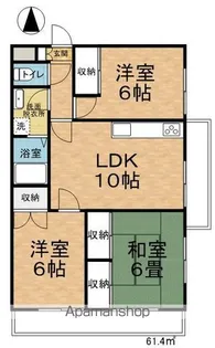 ハイツアルピーノ【1階】の間取り