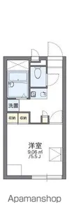 レオパレス杉壱番館【2階】の間取り