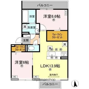 コルコバード【1階】の間取り