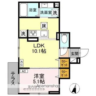 セレスティア上十条【1階】の間取り