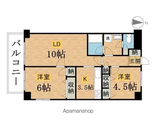 イリオス【206号室】の間取り
