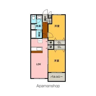 サニーコートA【1階】の間取り