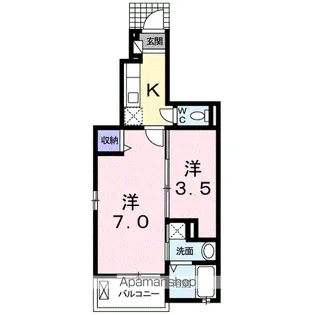 セレーノ・カーサ【105号室】の間取り