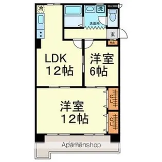 サンパーク大鐘Ⅱ【403号室号室】の間取り