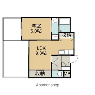 ARSAWEST【302号室】の間取り