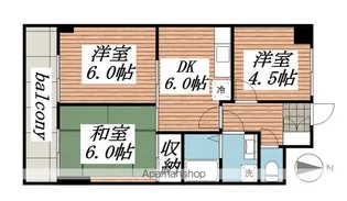 パセール長良【4階】の間取り
