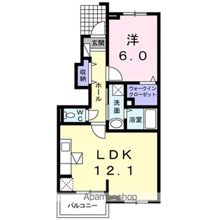 サン・クローネ チヨダB【1階】の間取り