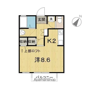 エンゼルハウスⅡ【201号室】の間取り