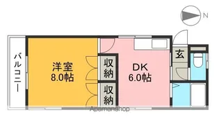 ハピィハイツ百石【1階】の間取り