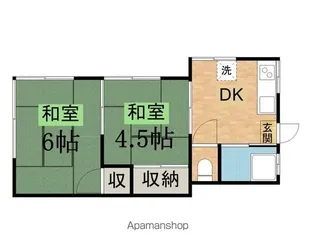 コーポタキシマⅡ【1階】の間取り