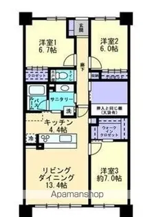 アルファステイツ高松木太【903号室】の間取り