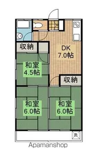 川島コーポ【202号室】の間取り