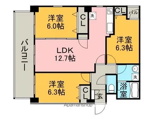 ボン大文字【3階】の間取り
