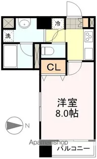 ガーネットヒルズ上杉【506号室】の間取り