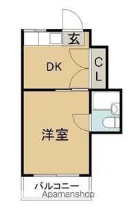 メルシーハイツ1号館【204号室】の間取り