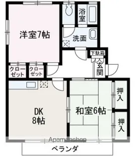さくらハイツ6号館【101号室】の間取り