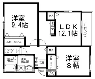 ヴィラ・エスペランス【103号号室】の間取り