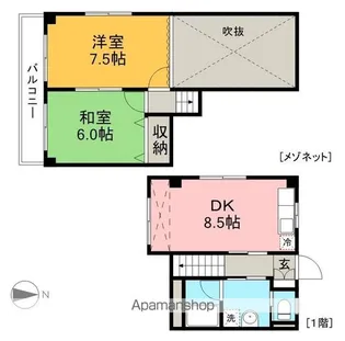 アーバンビレッジ鴨部Ⅱ【1階】の間取り