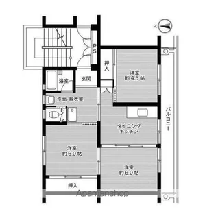 ビレッジハウス志度2号棟【401号室】の間取り