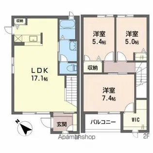 ハピネス大町【1階】の間取り