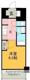 ディアレイシャス名古屋大須通【4階】の間取り