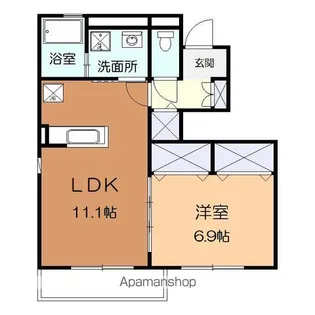 コンフォートソウミ【1階】の間取り