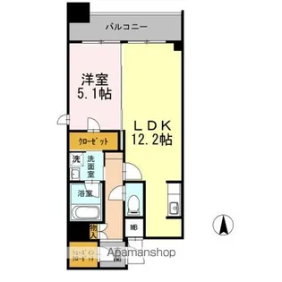 カスタリア堺筋本町【15階】の間取り