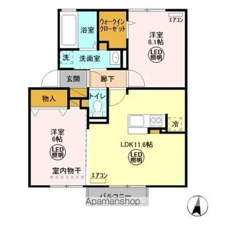 グランマーレ G【2階】の間取り
