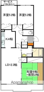 スプリングヒルズ【105号室】の間取り