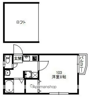 Kハウス友泉【1階】の間取り