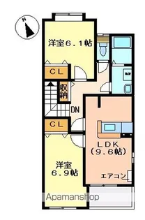 コーポ加藤【201号室】の間取り