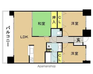 ポレスター宮崎ザ・レジデンス【2階】の間取り