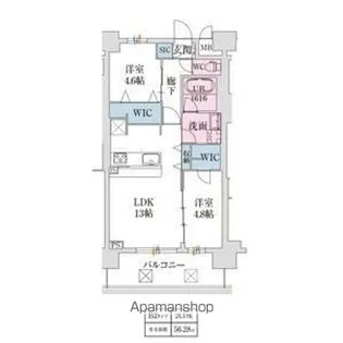 スプランディッド難波VII【8階】の間取り