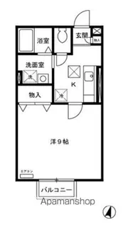 ヴィラージュ輝 A【1階】の間取り