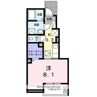 アルフローラ B【1階】の間取り