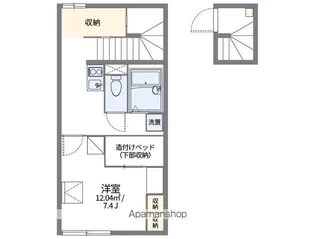 レオパレスセンターウエストⅠ【2階】の間取り