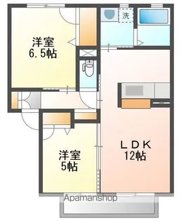アルメリア土井南A・B棟【2階】の間取り