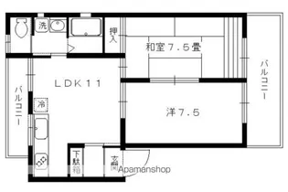 パステルハイム【202号室】の間取り