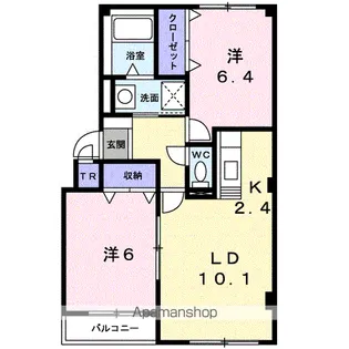 ジェルメ上野【2階】の間取り