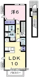 SAMIA25 B【2階】の間取り