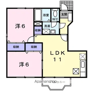 ピュア リブ C【1階】の間取り