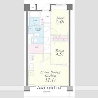 カドヤパレス【4階】の間取り